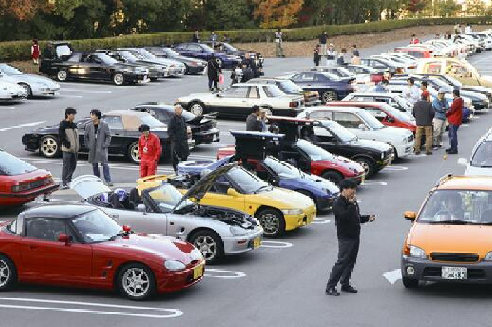 Japanese classic cars go on show at the Toyota Automobile Museum in Nagakute, Aichi Prefecture, on Nov. 29, 2025. (Kyodo)